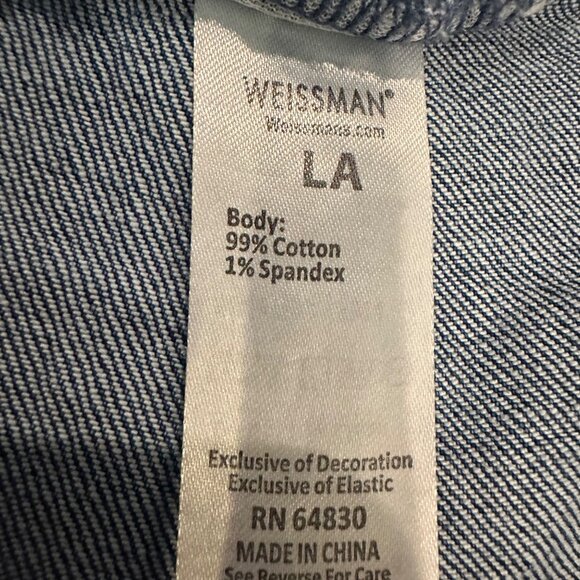 WEISSMAN WOMENS LARGE ADULT LA DENIM CARGO PANTS - Picture 2 of 7